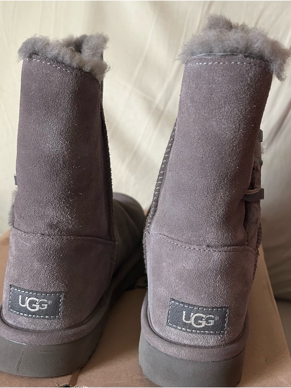 UGG Women's Short Suede Boots in Gray